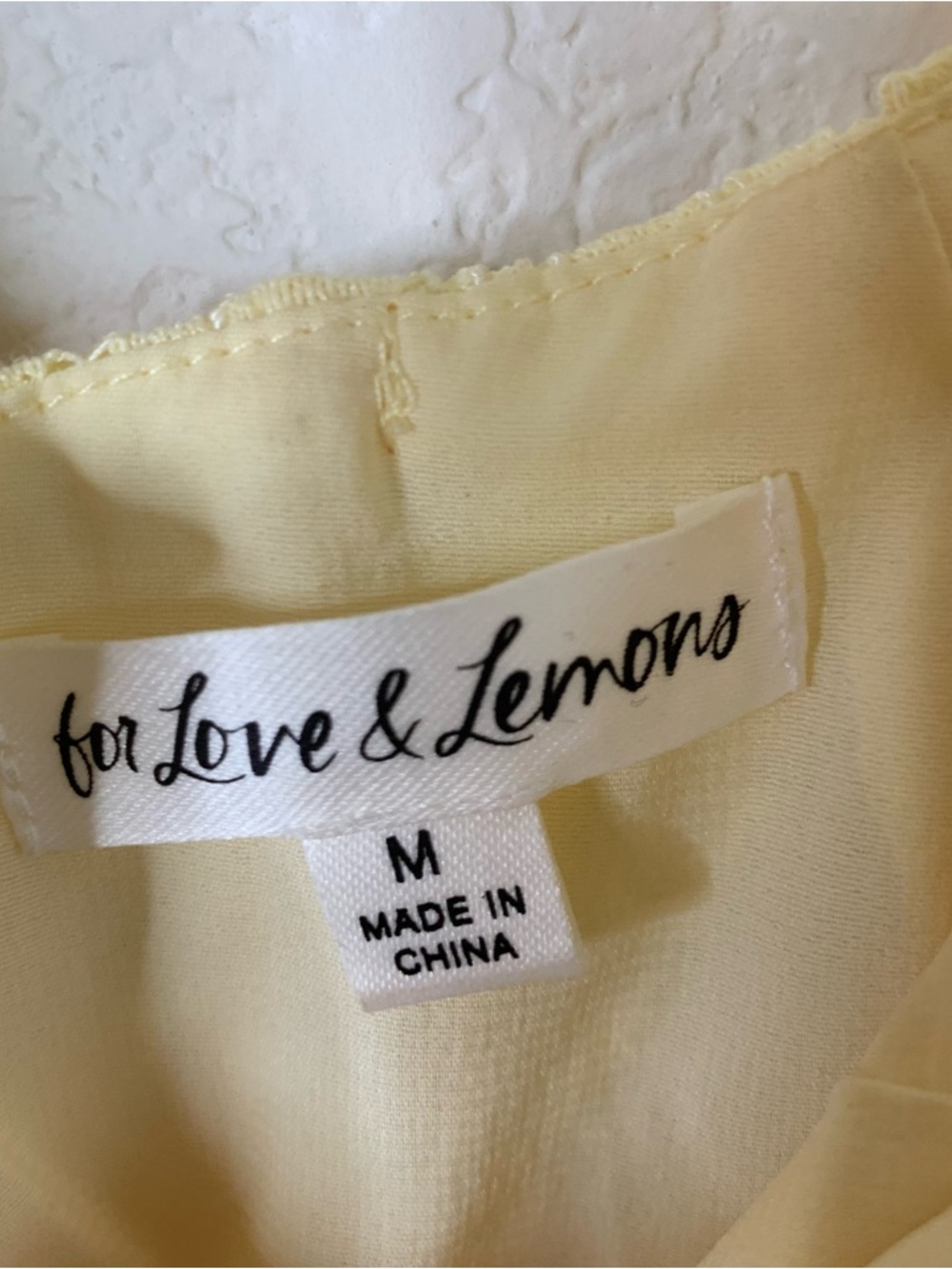 For love and lemons August yellow lace back zip mini dress M - Picture 6 of 10